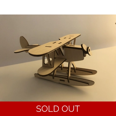 Wooden 3D model - Seaplane title=